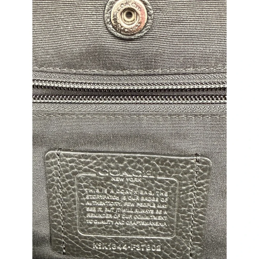 Coach West Brown Pebbled Leather Laptop Backpack F37802